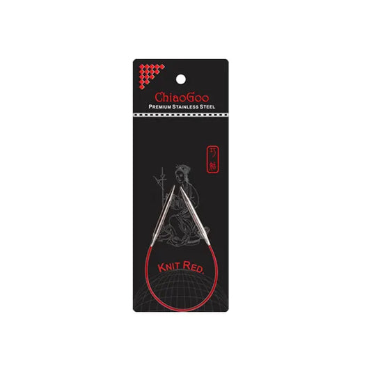 ChiaoGoo - Aiguilles circulaires Knit Red 23cm / 4.50mm (6009-7)