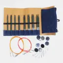 Kit aiguilles circulaires interchangeables KnitPro "Denim" 13cm