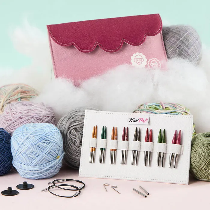Kit aiguilles circulaires interchangeables KnitPro Dreamz "Mini" 5 cm